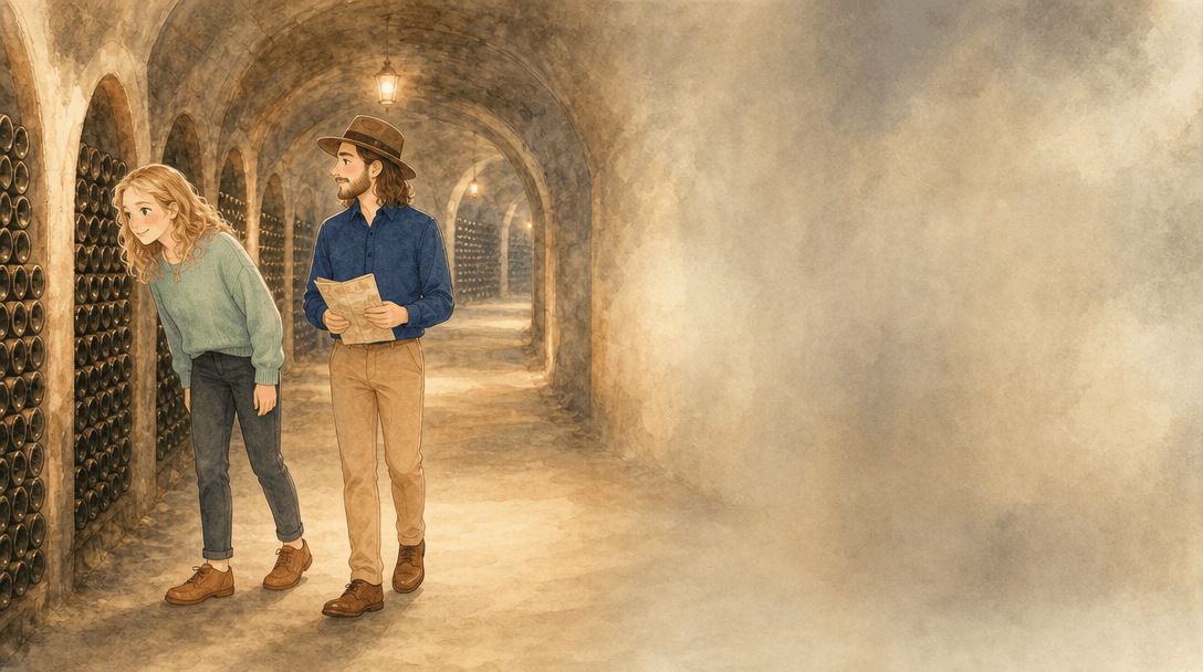Illustration de la scène 3: Valentina visite la Champagne