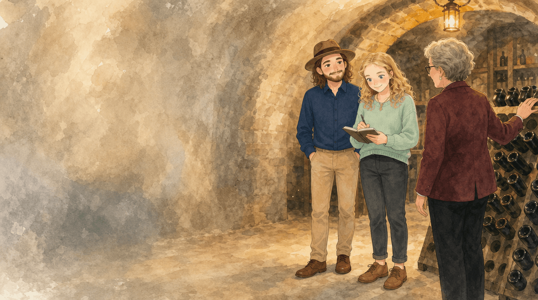 Illustration de la scène 4: Valentina visite la Champagne