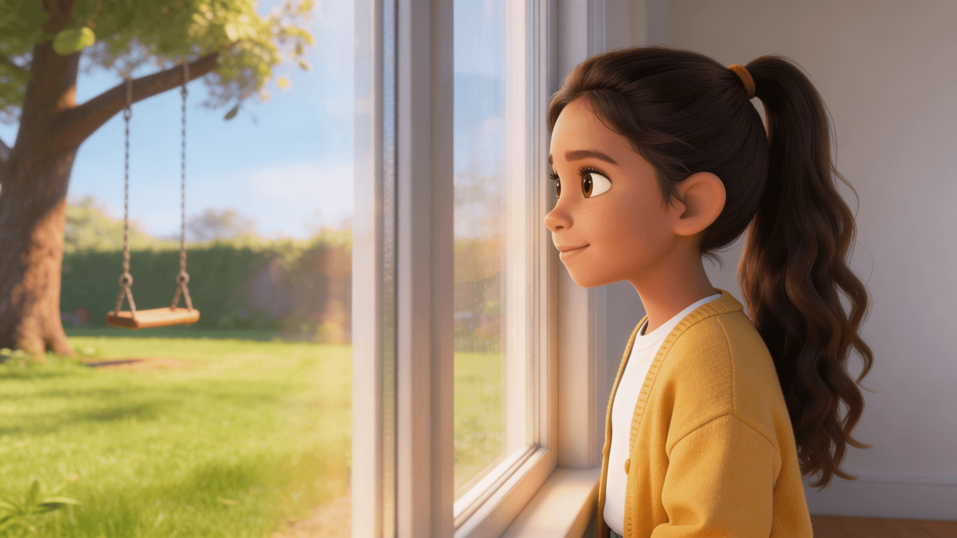 Ilustración de la escena 11: Alba dice adiós a su ventana