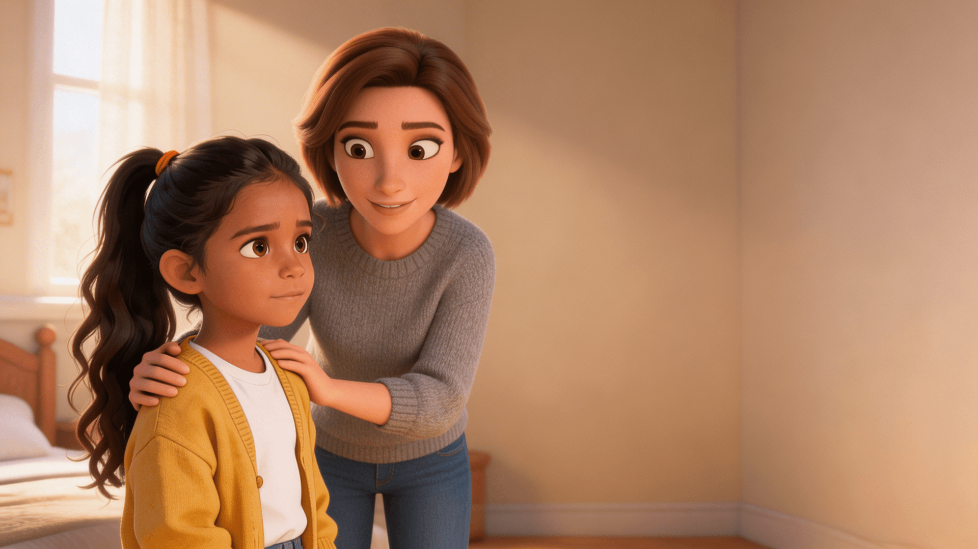 Ilustración de la escena 2: Alba dice adiós a su ventana