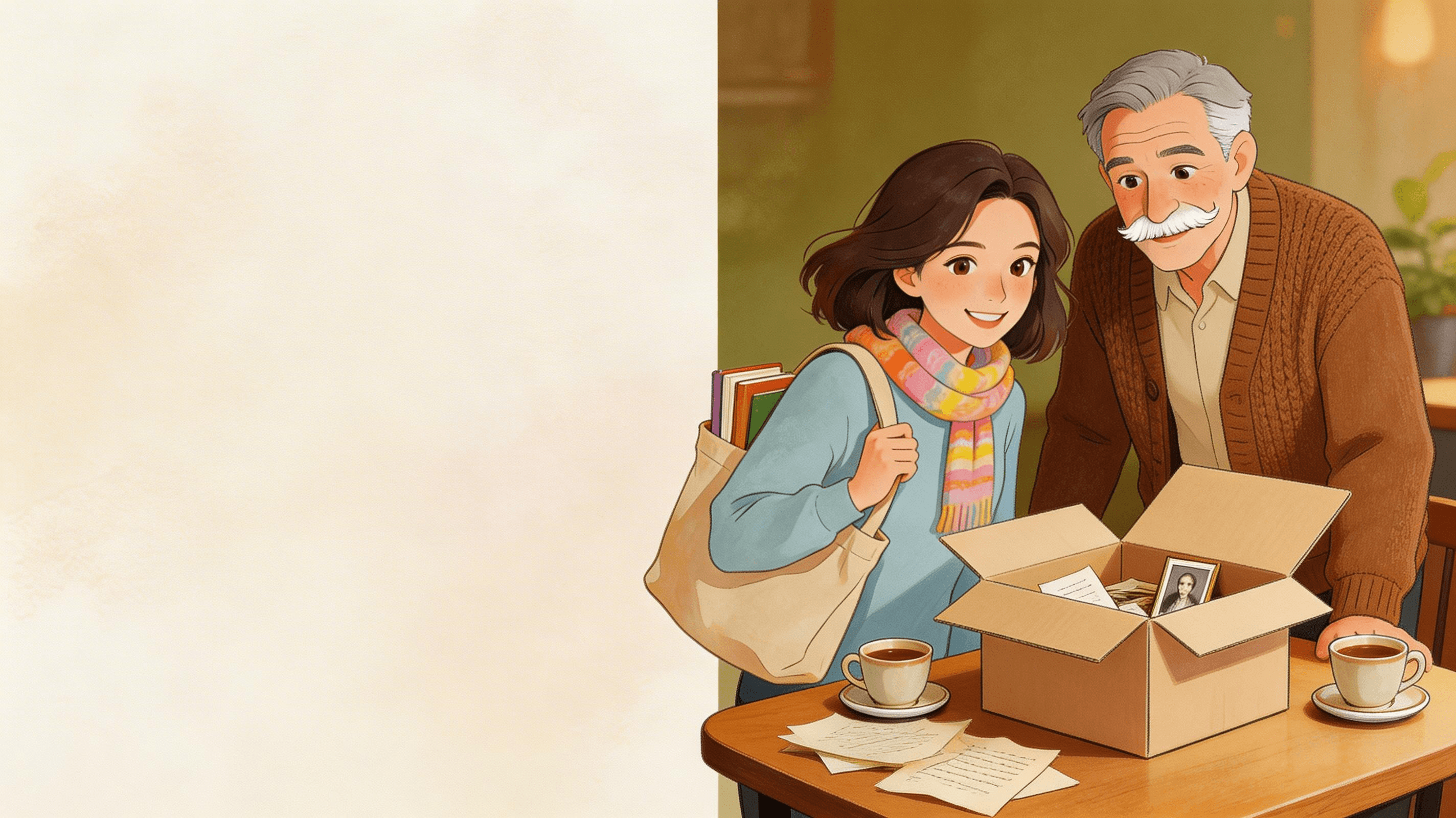 Ilustración de la escena 3: Cartas que el viento nunca se llevó
