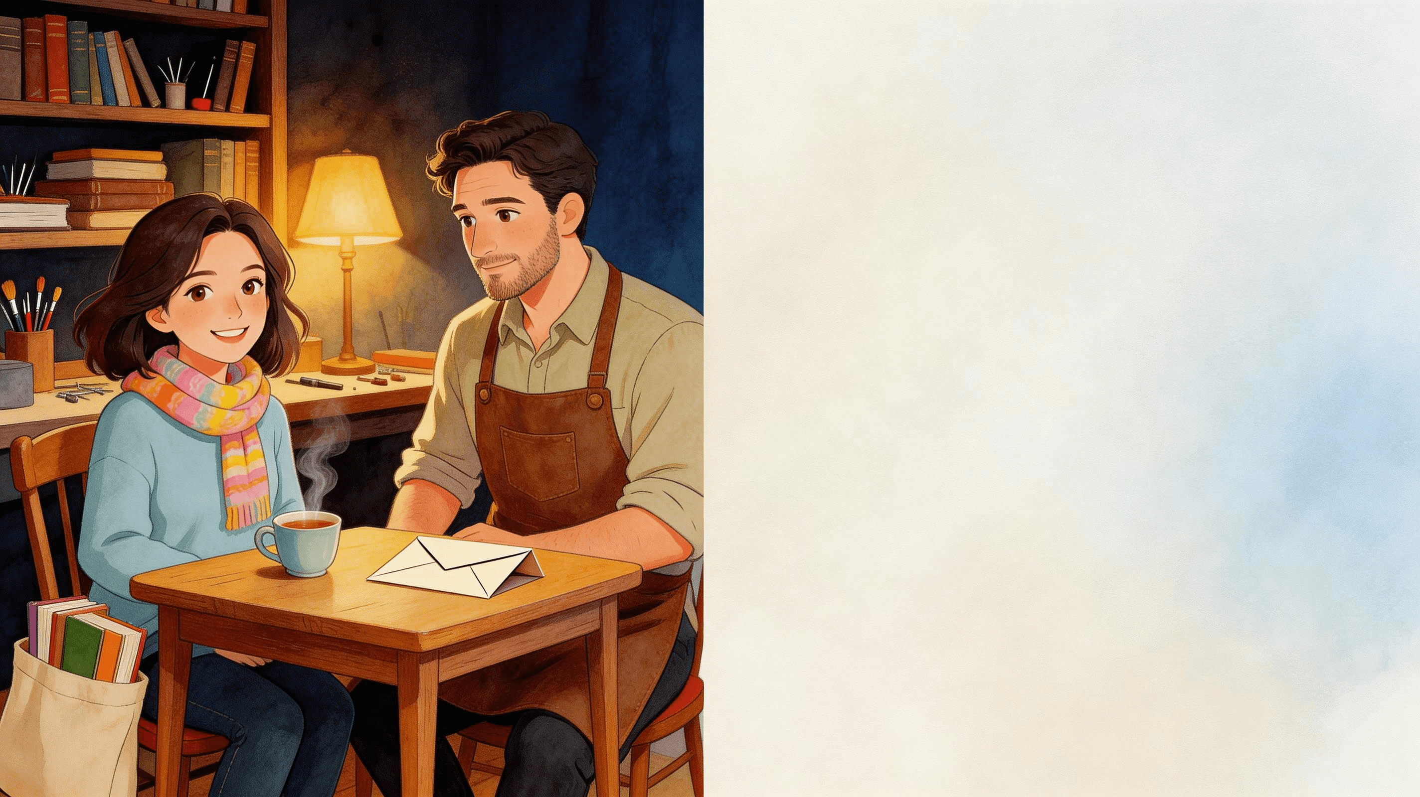 Ilustración de la escena 6: Cartas que el viento nunca se llevó