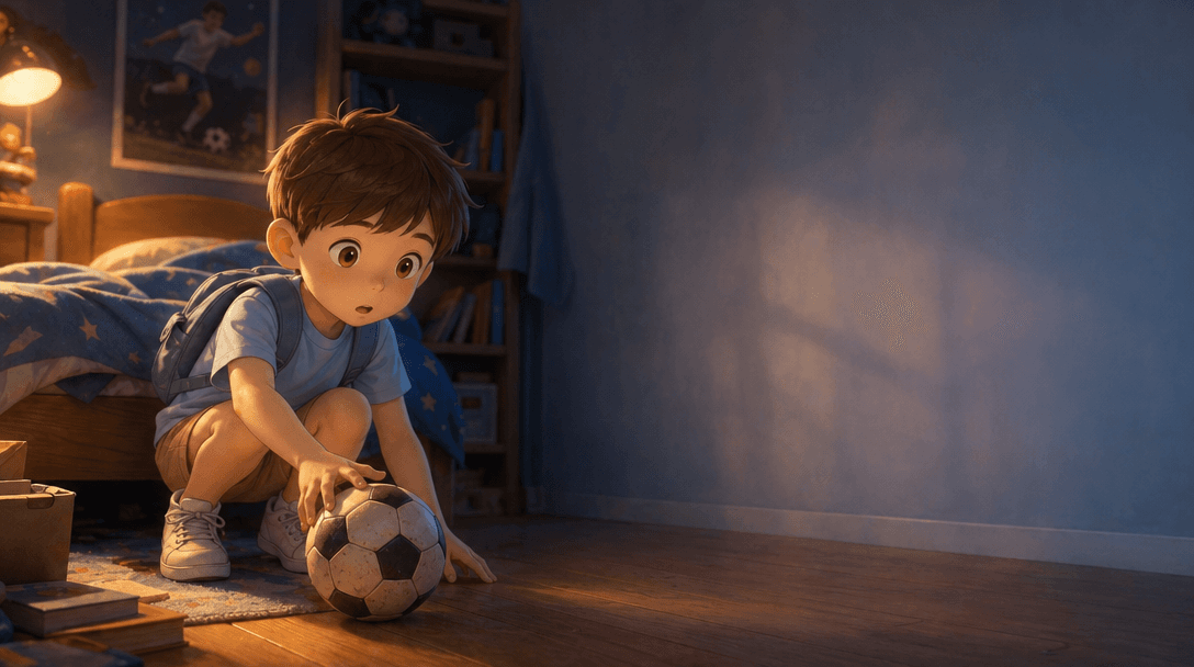 Ilustración de la escena 2: Lucas y el partido que le enseñó a perder