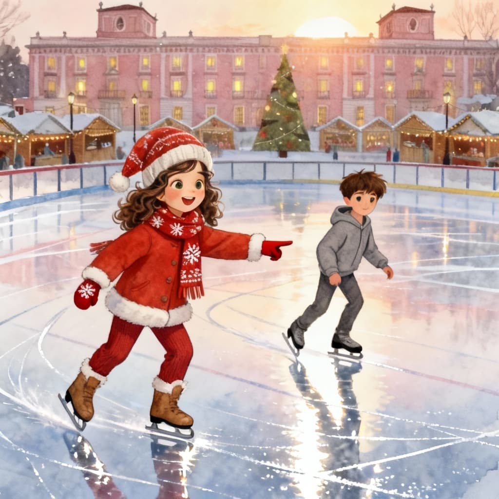 Ilustración de la escena 11: Luci y la magia sobre hielo en Boadilla