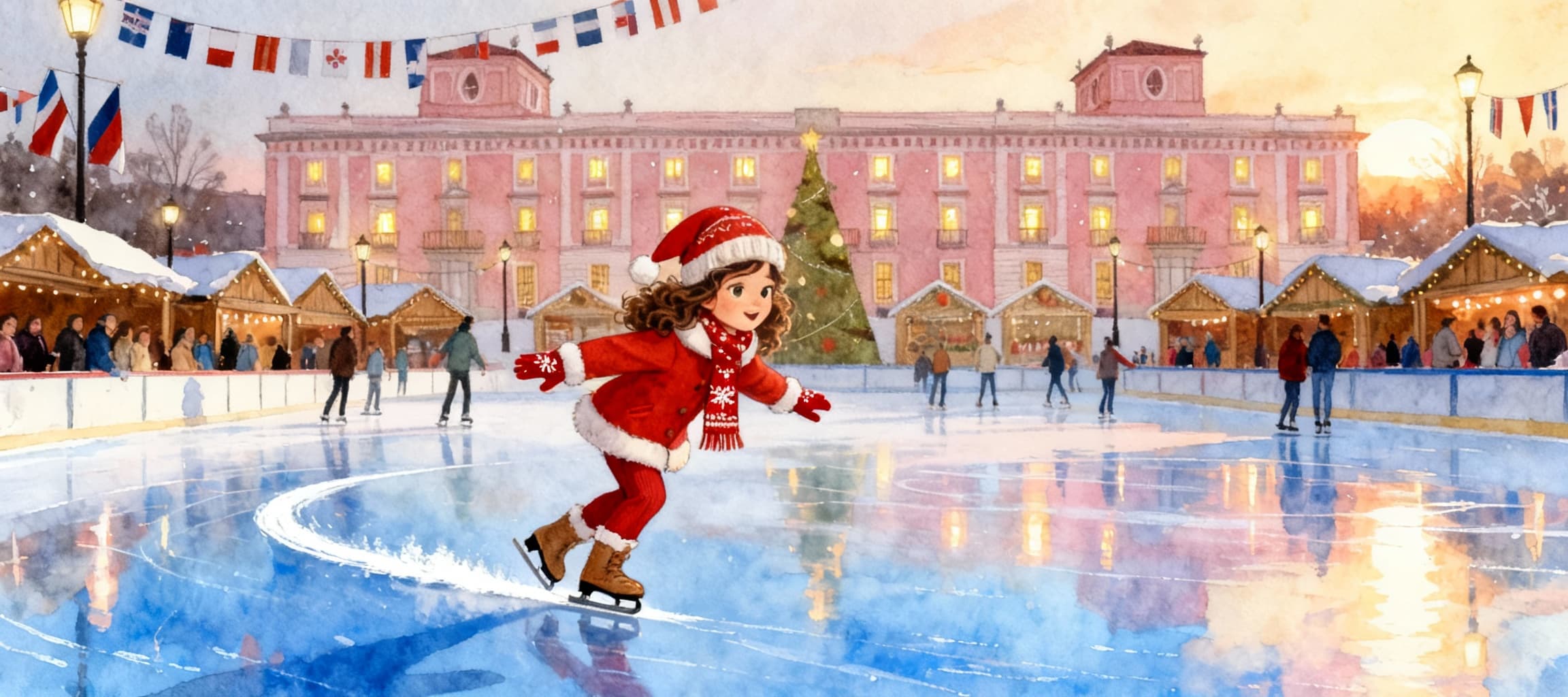 Ilustración de la escena 5: Luci y la magia sobre hielo en Boadilla