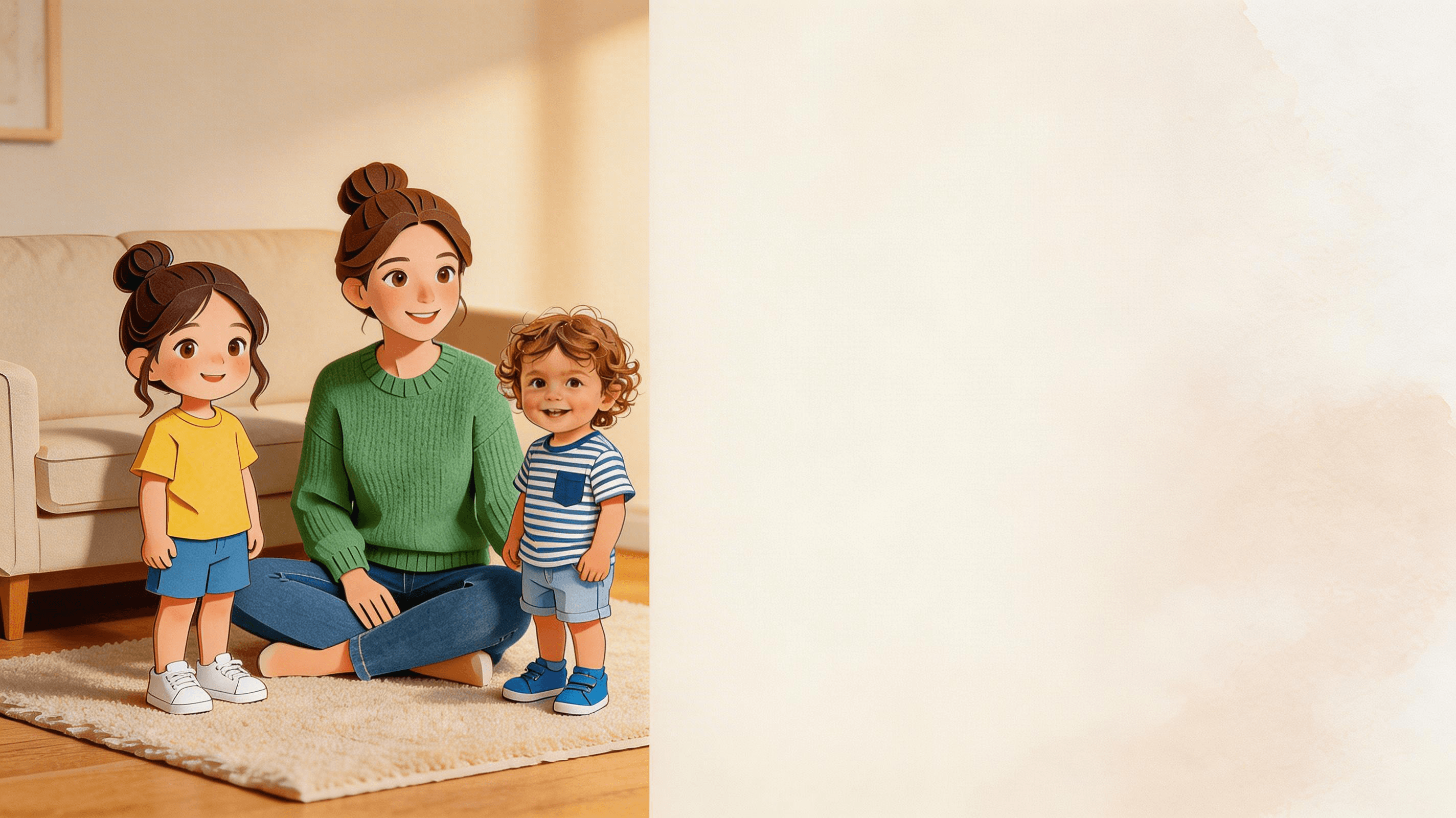 Ilustración de la escena 2: Hugo y Valentina no quieren compartir