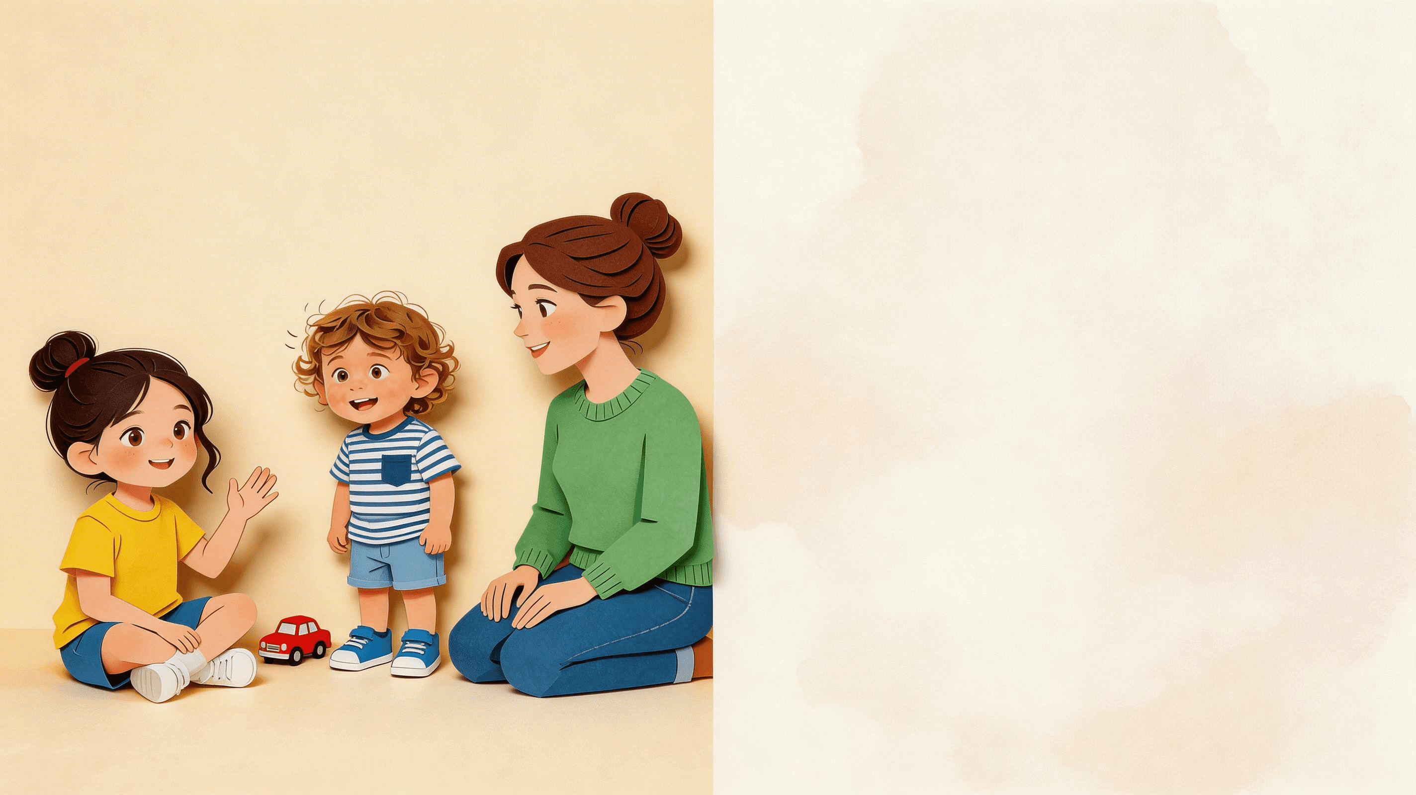 Ilustración de la escena 4: Hugo y Valentina no quieren compartir