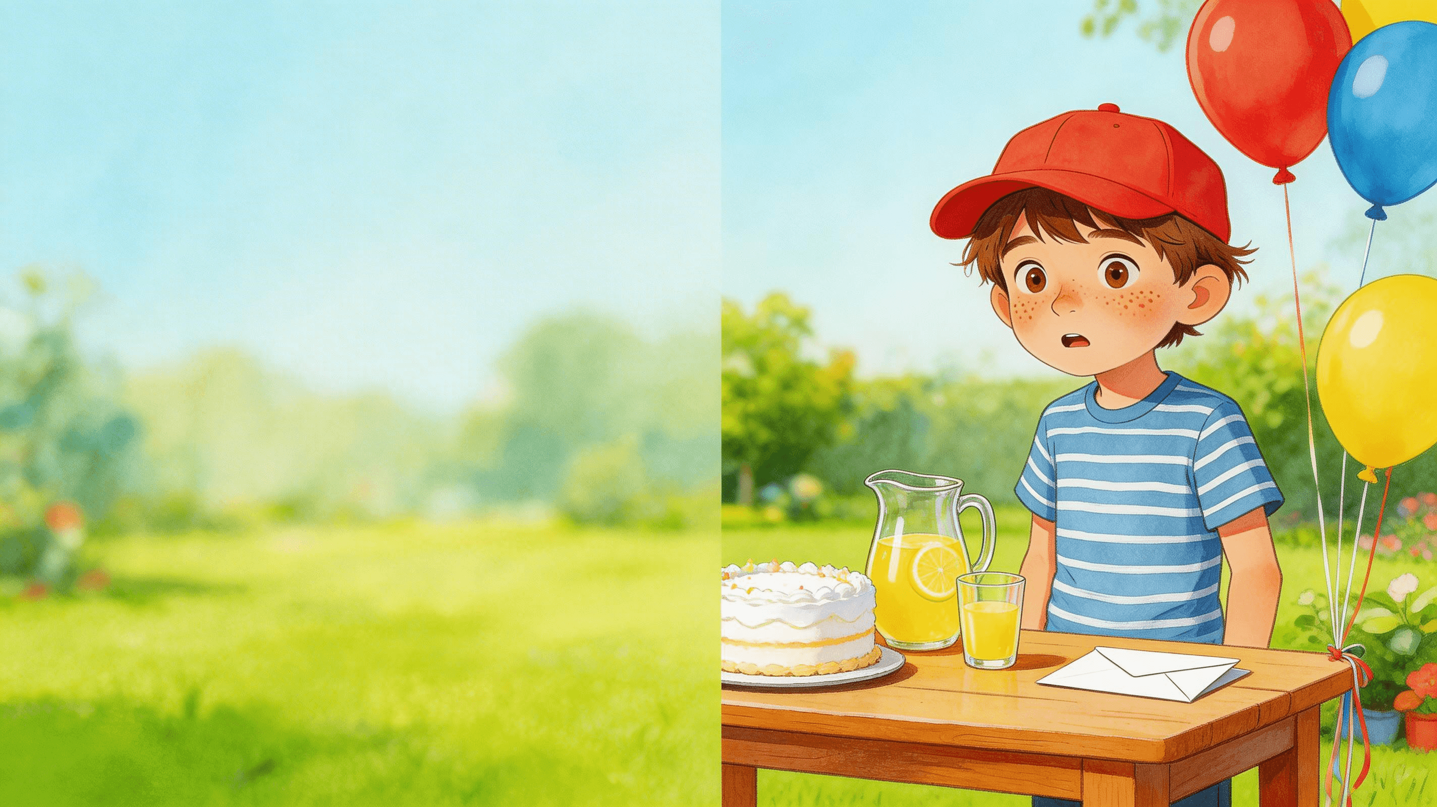 Ilustración de la escena 1: La fiesta de cumpleaños más mágica del mundo