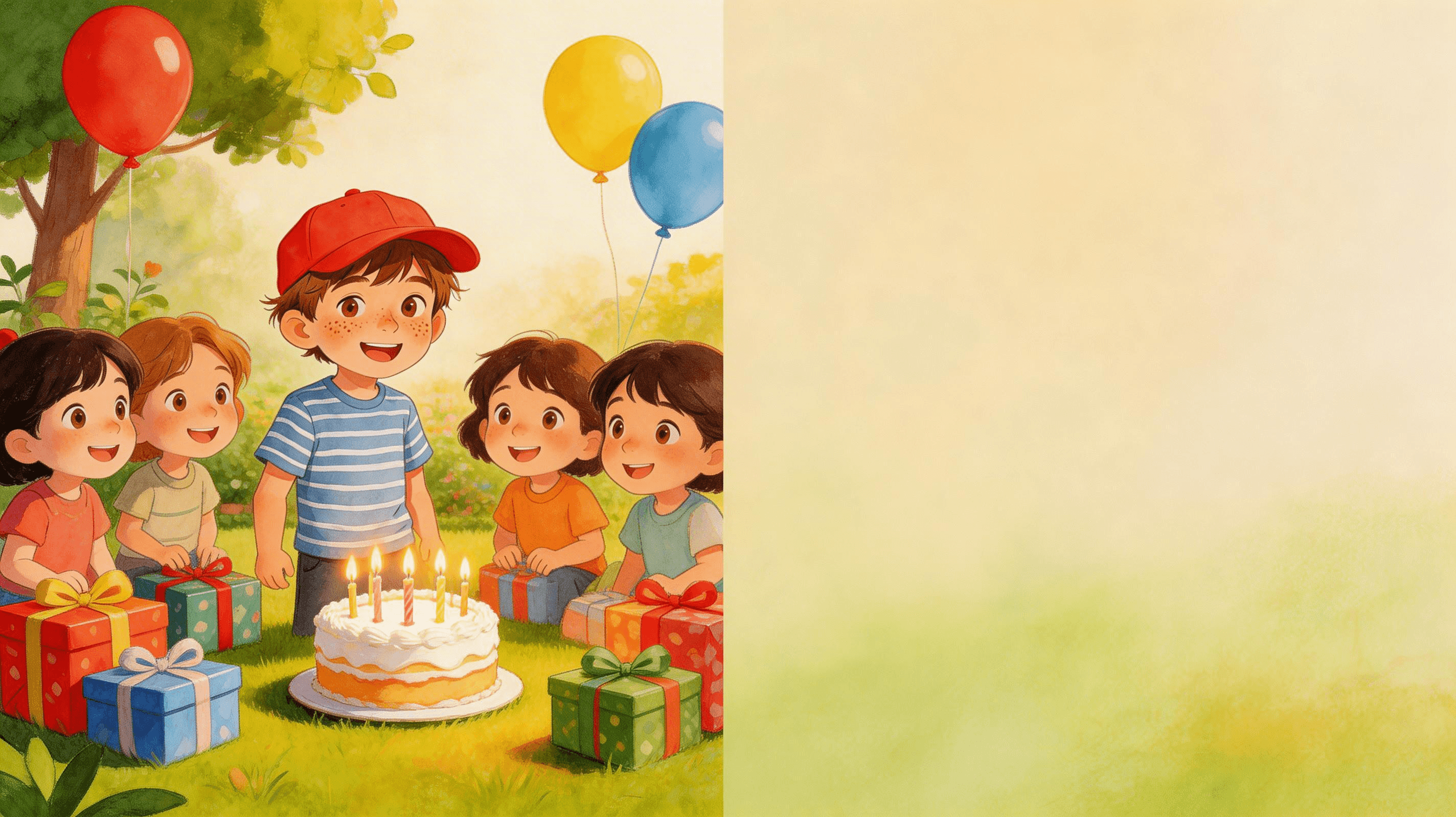 Ilustración de la escena 6: La fiesta de cumpleaños más mágica del mundo