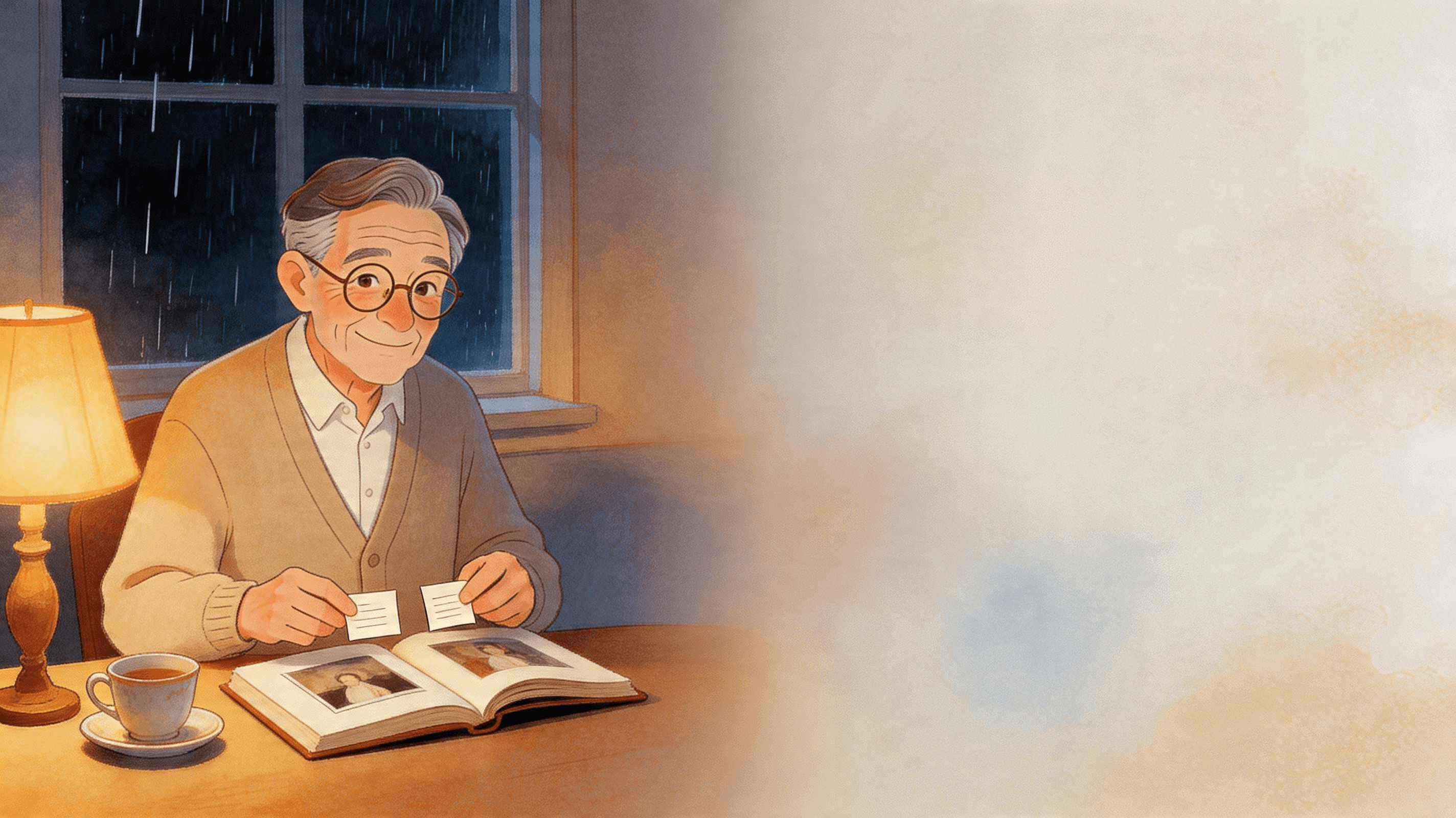Ilustración de la escena 6: El álbum que el abuelo nunca cerró