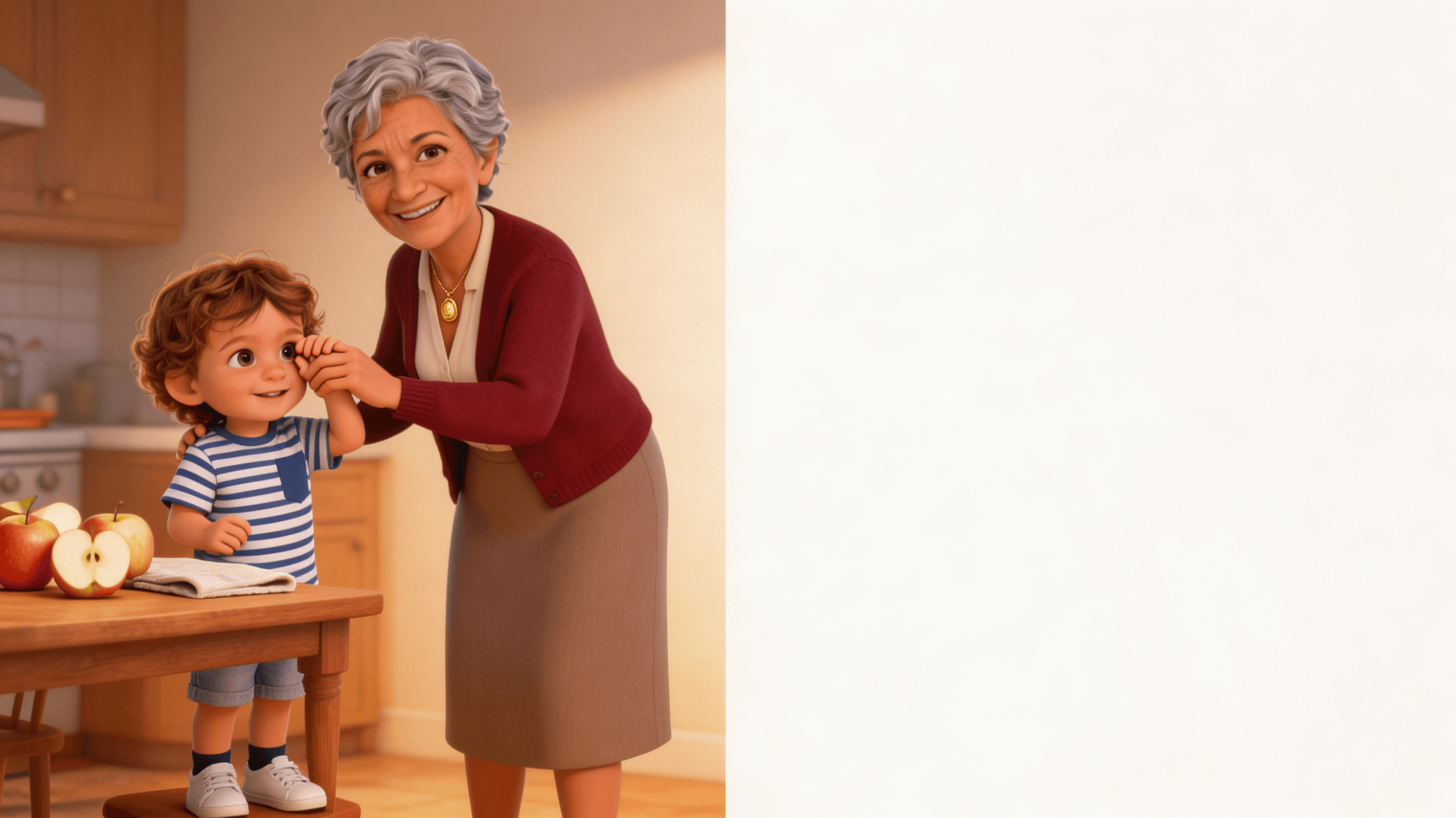 Para los abuelos — Una de sus escenas ilustradas