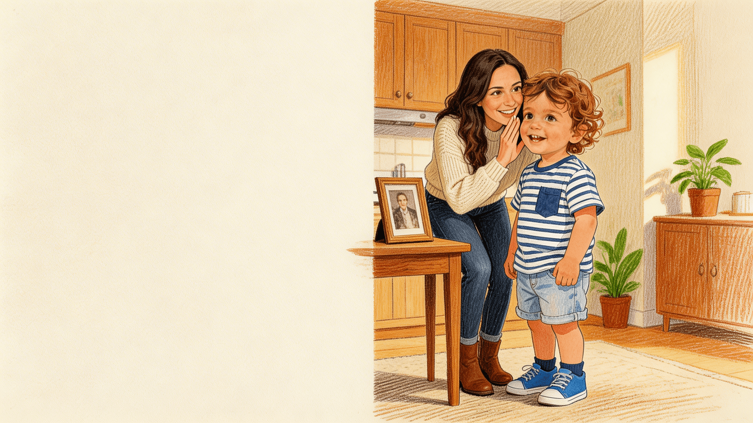 Ilustración de la escena 3: El día que mamá fue pequeña