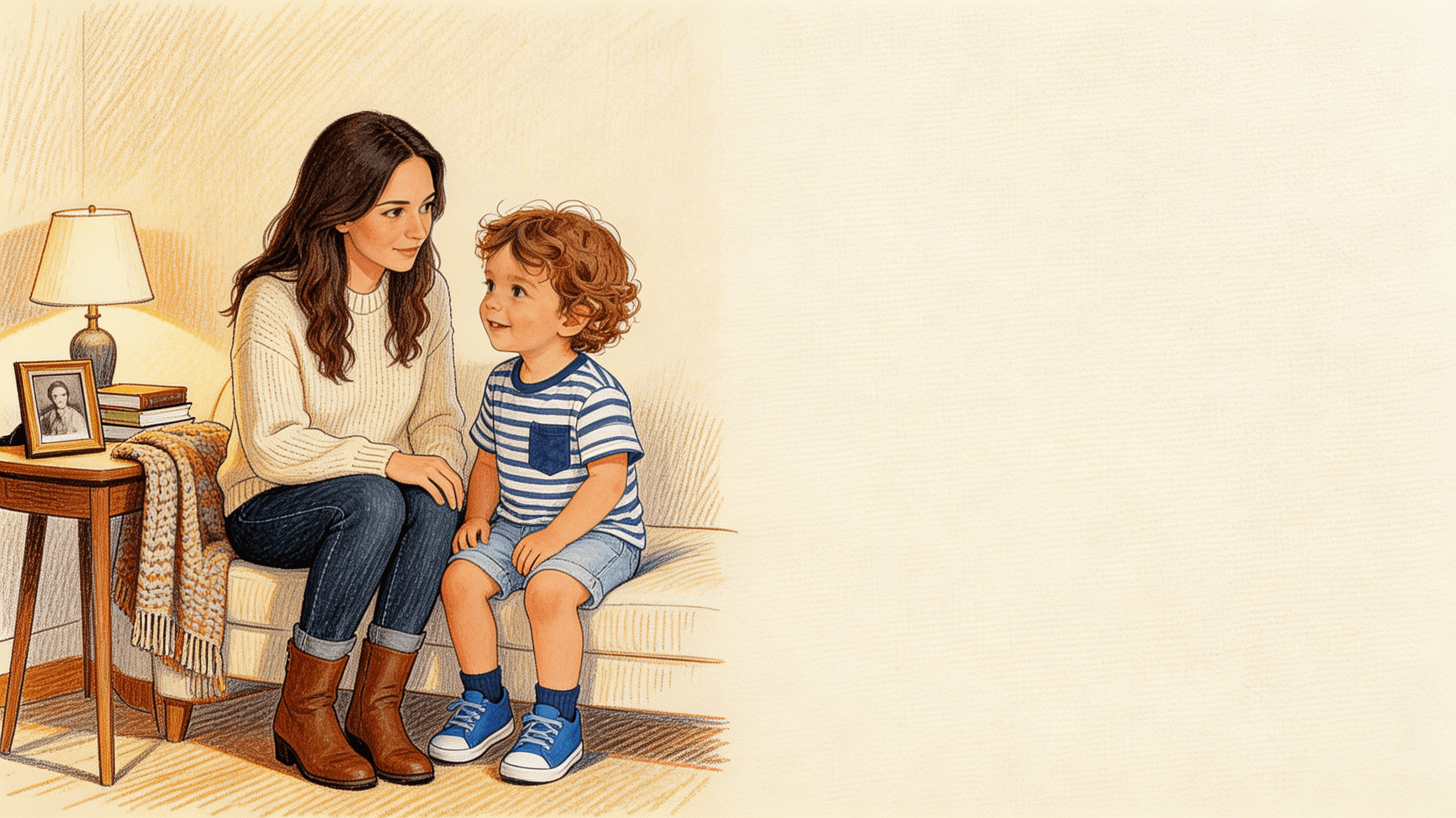 Ilustración de la escena 6: El día que mamá fue pequeña