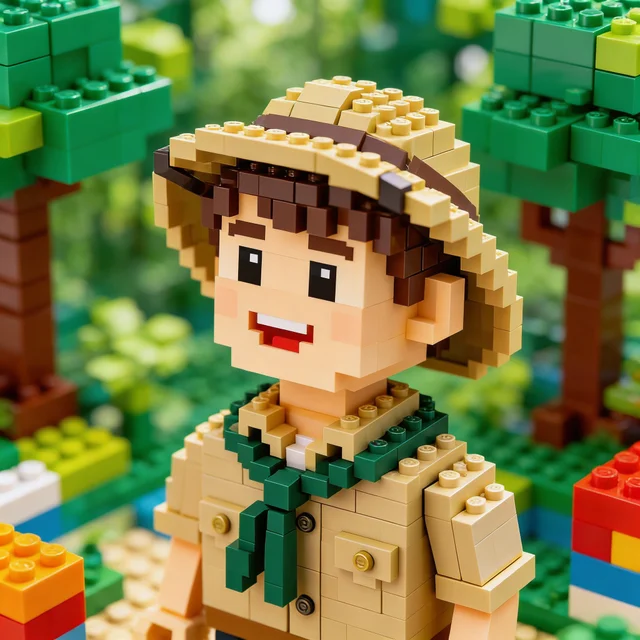 Ejemplo de estilo Mundo de Bloques en CuentosIA