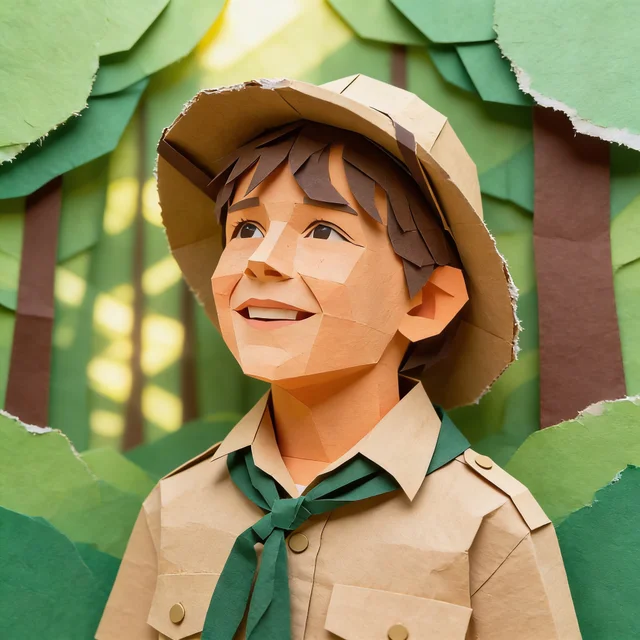 Ejemplo de estilo Recortes de Papel en CuentosIA